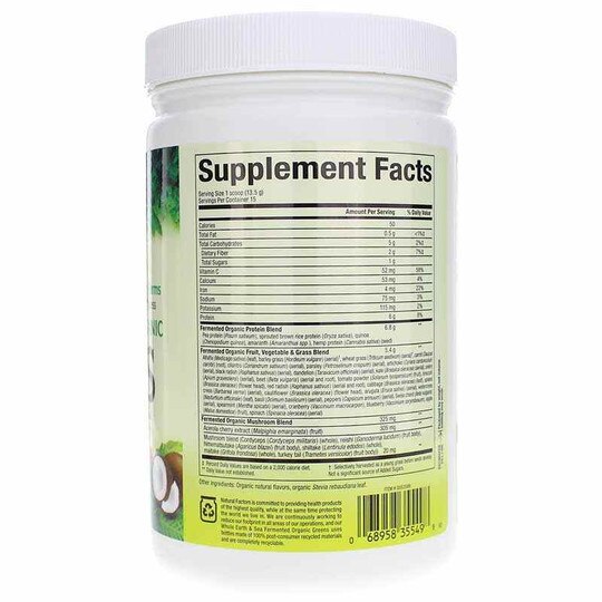 Whole Earth & Sea Fermented Greens Tropical, NF